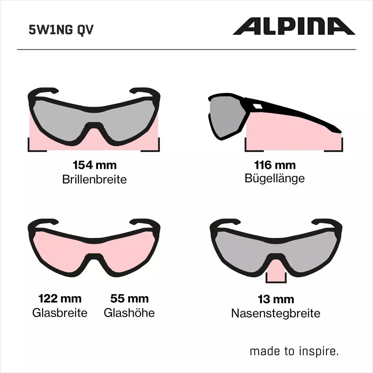 Alpina 5W1NG Q+CM - Sportbrille 