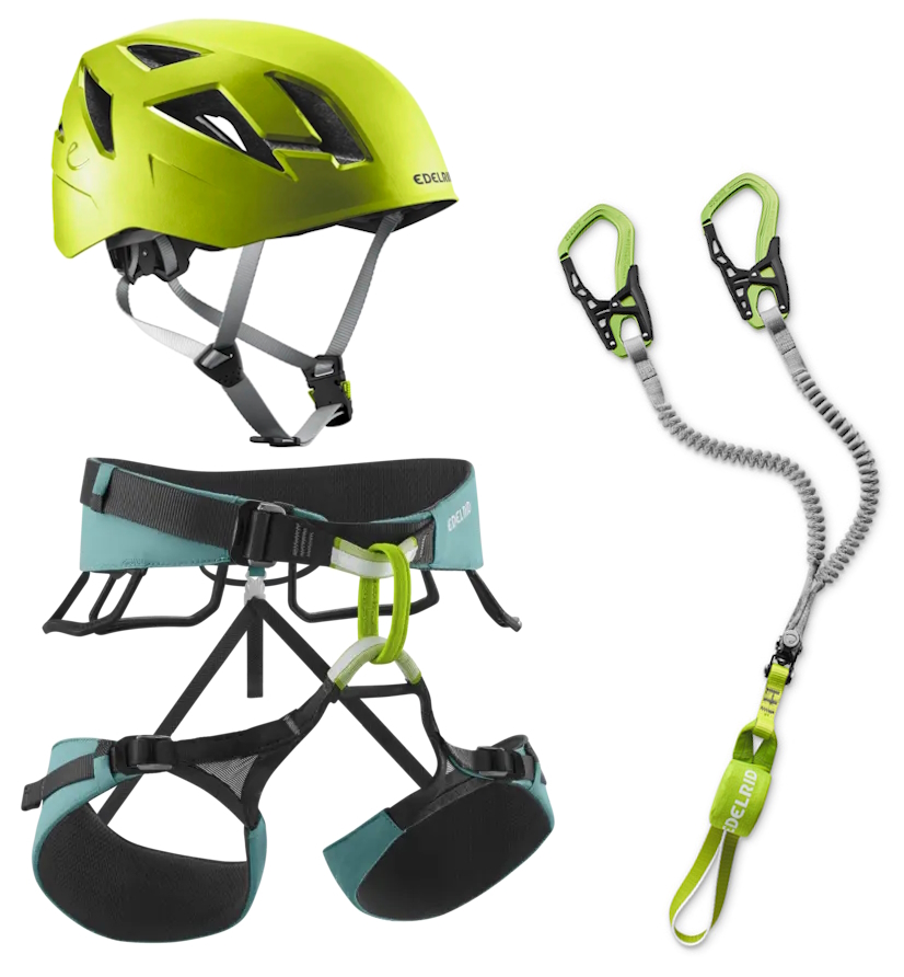 Edelrid Klettersteigset Cable Comfort 6.0 + Gurt Sendero + Helm Zodiac Edelrid Klettersteigset Cable Comfort 6.0 + Gurt Sendero + Helm Zodiac