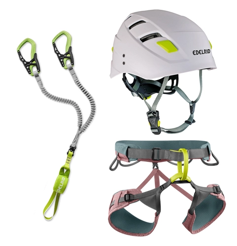 Edelrid Klettersteigset Cable Comfort 6.0 + Gurt Jay-Jayne + Helm Zodiac