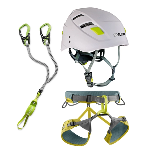 Edelrid Klettersteigset Cable Comfort 6.0 + Gurt Jay-Jayne + Helm Zodiac