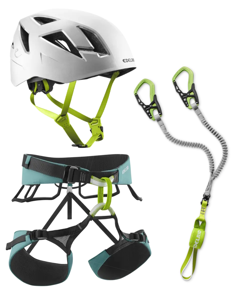 Edelrid Klettersteigset Cable Comfort 6.0 + Gurt Sendero + Helm Zodiac
