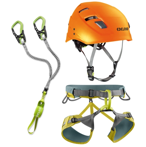 Edelrid Klettersteigset Cable Comfort 6.0 + Gurt Jay-Jayne + Helm Zodiac