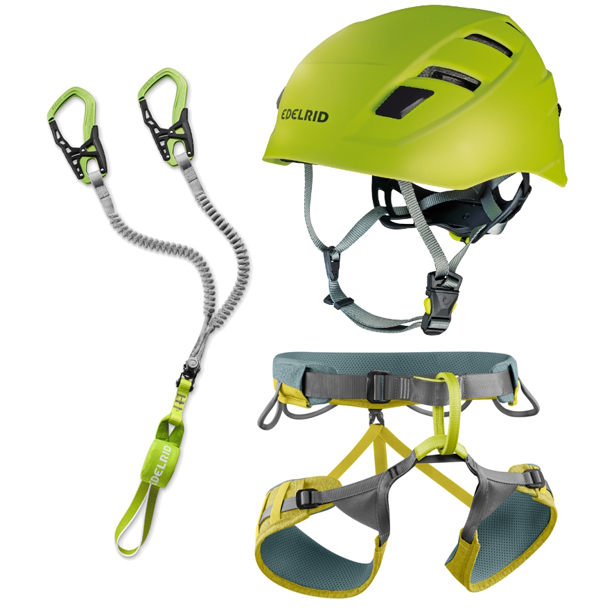 Edelrid Klettersteigset Cable Comfort 6.0 + Gurt Jay-Jayne + Helm Zodiac