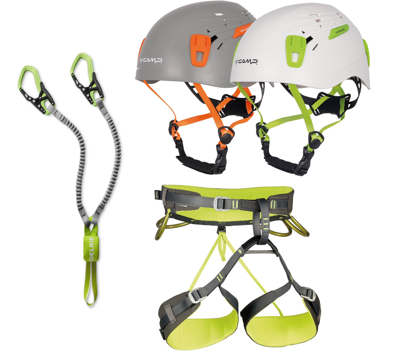 Klettersteigset Edelrid Cable Kit 6.0 + Gurt Camp Energy + Helm Titan