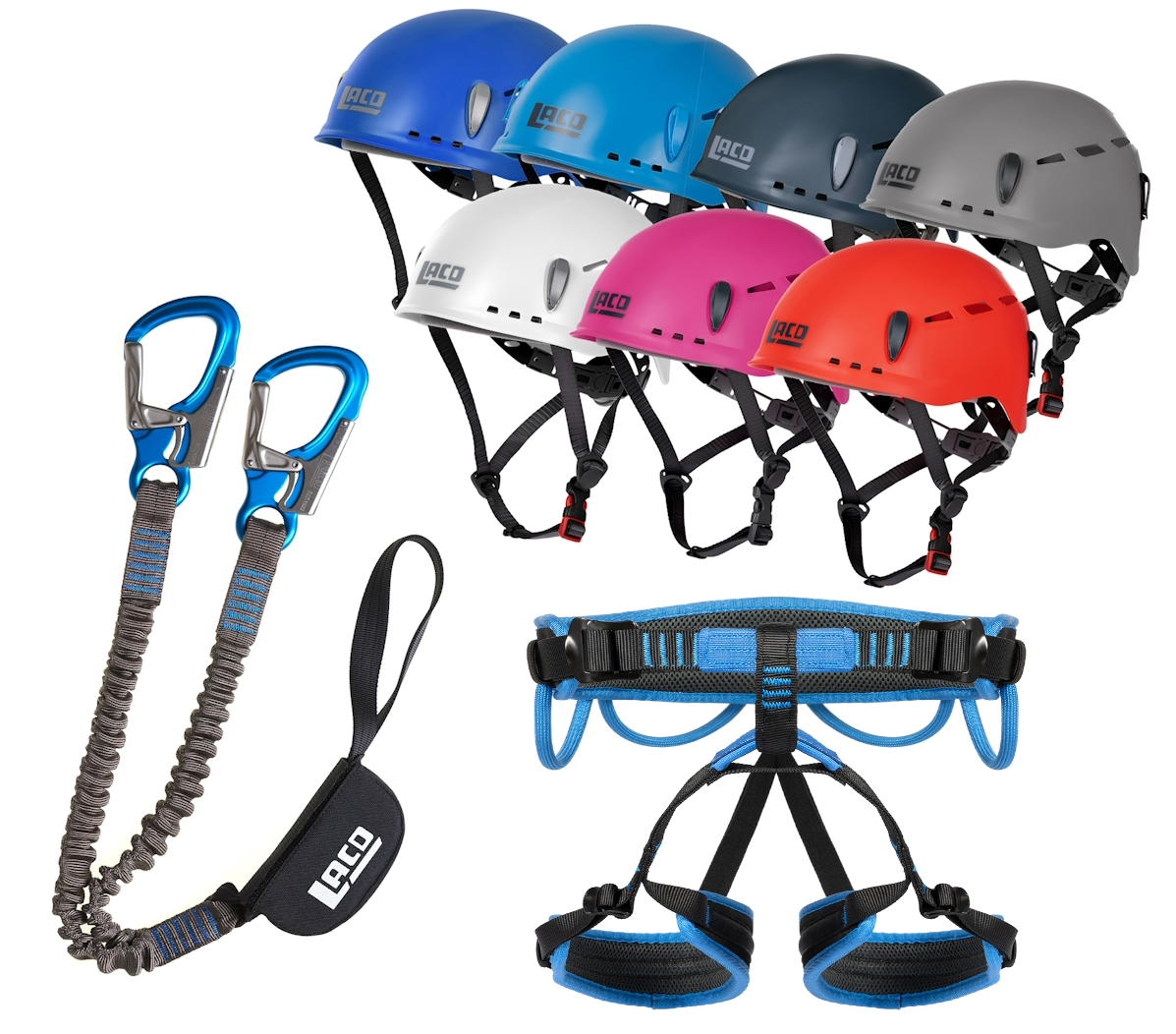 Klettersteigset LACD Pro + Gurt Start 2.0 + Helm Protector 2.0